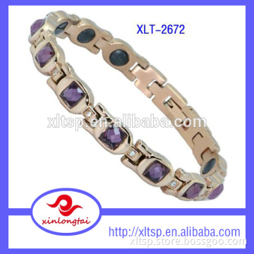 Korea hot sales rose gold women stainless steel bracelet
